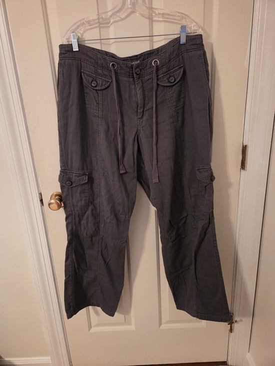 Lane Bryant Pants - Lane Bryant Wide Leg Cargo Pants in Charcoal